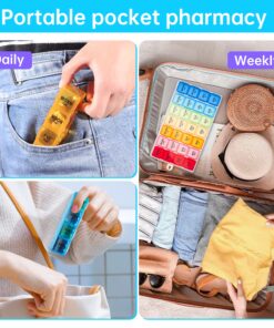 VMVN Pill Box 7 Day, Large Pill Cases Organizers,Weekly Pill Container AM/PM Medicine Organizer,Removable 4 Times a Day Pill Holder Medium 14 91gZAIH9TL
