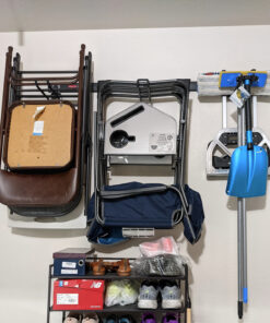 Rubbermaid FastTrack Wall Mounted Storage and Organization System Rail for Home and Garage, Horizontal 48", Holds up to 1,750 pounds, Black, Perfect for Yard Tools/Sports Equipment/Ladders 48" Rail 65 91gZG8MokLL