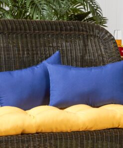 Greendale Home Fashions Rectangle Outdoor Accent Pillows, Marine Blue, Set of 2 10 91gZeEGNuNL