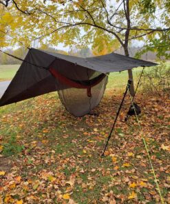 Gold Armour Rainfly Tarp Hammock, Premium 14.7ft/12ft/10ft/8ft Rain Fly Cover, Waterproof Ultralight Camping Shelter Canopy, Survival Equipment Gear Camping Tent Accessories (OD Green 12ft x 10ft) Od Green 12ft X 10ft 63 91gbtJqD qL