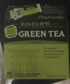 Bigelow Tea Classic Green Tea, Caffeinated, 40 Count (Pack of 6), 240 Total Tea Bags 21 91gghED36qL