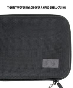 USA GEAR Hard Shell Electronic Organizer Travel Case 7.5 Inch - GPS Cases with Accessory Pocket and Water Resistant Exterior Compatible with Garmin GPS, Chargers, and More Electronics - Black 16 91giqAmD4yL