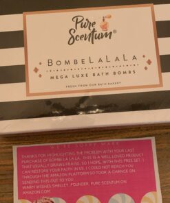 Pure Scentum Extra Large 6oz Vegan Bath Bombs for Women - US Made Organic 6 Relaxing Bath Bomb Gift Set for Women – Luxurious, Organic Bath Bombs for Women and Men (BombeLaLaLa) Bombelalala 58 91gjOJMfYxL