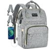 Mokaloo Diaper Bag Backpack, Large Baby Bag, Multi-functional Travel Back Pack, Anti-Water Maternity Nappy Bag Changing Bags (Light Grey) Light Grey 23 91glLxcILxL