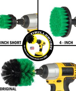 Drill Brush - Household Cleaners - Kitchen - Cleaning Supplies - Scrub Brush - Oven - Stove Top Cleaner - Countertop - Backsplash - Sink - Dish Brush - Pots and Pans - Cast Iron Skillet - Frying Pan Green 14 91glvyIibVL