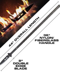 REAPR 11003 Survival Spear, Stainless Steel Hunting Spear, Tactical Throwing Spear, Nylon-Fiberglass Tactical Spear Handle, Decisive Hunting Gear 27 91gnHdVQBaS