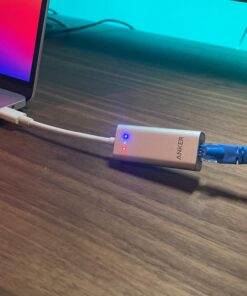 Anker USB C to Gigabit Ethernet Adapter, Aluminum Portable USB C Adapter, for MacBook Pro, MacBook Air 2018 and Later, iPad Pro 2018 and Later, XPS, and More Silver 80 91gpXh7UvLL