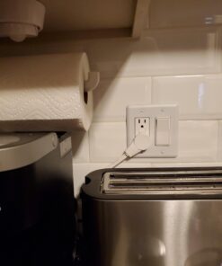 Maximm Cable 3 Ft 360° Rotating Flat Plug Extension Cord/Wire, 16 AWG Multi 3 Outlet Extension Wire, 3 Prong Grounded Wire - White - UL Certified 3 Feet 44 91gtL90VAVL