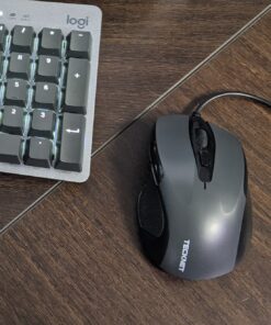 TECKNET USB Wired Mouse, 6-Button Corded Mouse with 2 Adjustable DPI, Optical Computer Mouse with Ergonomic Design and 5FT Cord for Laptop, Chromebook, PC, Desktop, Mac, Notebook-Gray GRAY 28 91h1IYS3CdL
