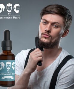 The Gentlemen's Beard Premium Bay Rum Beard Oil - Conditioner Softener - All Natural - Softens, Strengthens and Promotes Beard & Mustache Growth - Leave In Conditioner Moisturizes Skin 22 91h2AGm6fyL 1