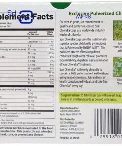 SUN CHLORELLA - Chlorella Supplement, Vitamin-Enriched and Vegan-Friendly Tablets (200 Mg - 300 ct) 8 91h4zdCtFL