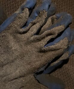 G & F Products - 3100L-DZ-Parent 12 Pairs Large Rubber Latex Double Coated Work Gloves for Construction, gardening gloves, heavy duty Cotton Blend Blue Large (Pack of 12) General Purpose 42 91h6kZPdoL 1