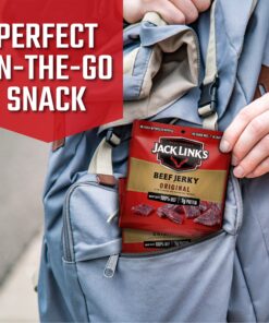 Jack Link's Beef Jerky, Original - Flavorful Meat Snack for Lunches, Ready to Eat - 7g of Protein, Made with Premium Beef - 0.625 Oz Bags (Pack of 5) 0.625 Ounce (Pack of 5) 22 91h939r 3zS