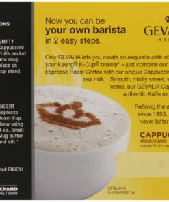 Gevalia Kaffe, 2-Step K-Cup & Froth Packets, (Cappuccino Espresso), 6 Count (Pack of 3) 12 91h9UKMSUxL