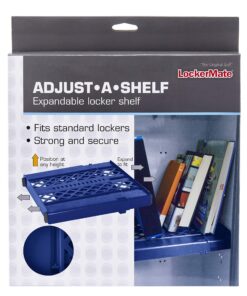 It's Academic LockerMate Adjust-A-Shelf Locker Shelf, Easy to Use, Extends to Fit Your Locker, Blue 1 Pound (Pack of 1) 18 91hFOLOev8L