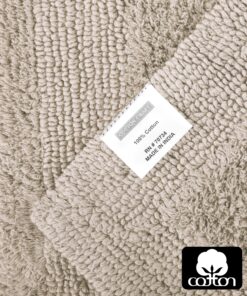 COTTON CRAFT Smith Set of 2 Cotton Handmade Heavyweight Reversible Racetrack Bath Rugs, 17 inch x 24 inch, Linen 14 91hLEP2Q41L