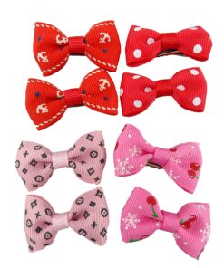 HONBAY 40pcs/20pairs Baby Pet Dog Hair Clips Cat Puppy Bows Small Bowknot Pet Grooming Products Mix Colors Varies Patterns Pet Hair Bows Dog Accessories 10 91hMPECk0OL