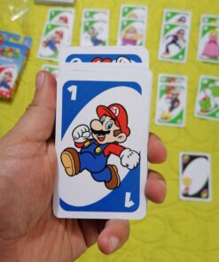 Mattel Games UNO Super Mario Card Game Animated Character Themed Collector Deck 112 Cards with Character Images, Gift for Kids Ages 7 Years Old & Up Small 31 91hQlSkVyoL