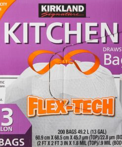 Kirkland Signature Drawstring Kitchen Trash Bags - 13 Gallon - 200 Count 200 Count (Pack of 1) 8 91hRHDnP8kL