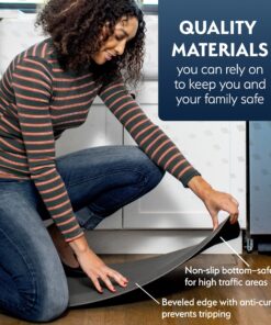Sky Solutions Anti Fatigue Floor Mat - 3/4" Thick Cushioned Kitchen Rug, Standing Desk Mat - Comfort at Home, Office, Garage - Non Slip, Durable and Stain Resistant (20" x 39", Black) 20" x 39" 26 91hWZms2B0L