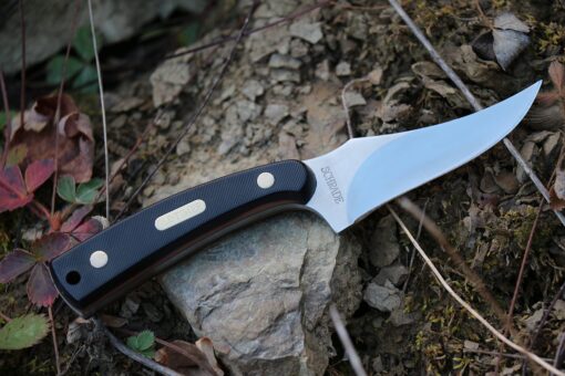 Old Timer 152OT Sharpfinger 7.1in S.S. Full Tang Fixed Blade Knife with 3.3in Clip Point Skinner Blade, Black Sawcut Handle, and Leather Belt Sheath for Hunting, Camping, Skinning, EDC, and Outdoors 152OT Sharpfinger (CP) - Image 2