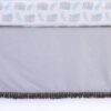 NoJo Solid Crib Skirt/Dust Ruffle with Fringe and 18" Drop, Grey Grey - Fringe 17 91hXqliwfQL