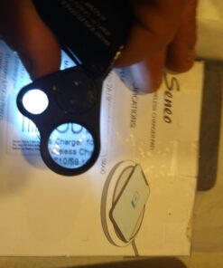 JARLINK 2 Pack 30X 60X Illuminated Jewelers Eye Loupe Magnifier, Foldable Jewelry Magnifiers with Bright LED Light for Gems, Jewelry, Coins, Stamps, etc (Black) Black 26 91hb0cBk58L