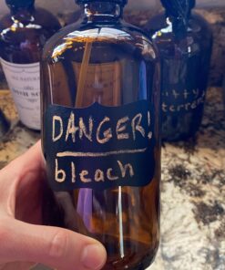 Cornucopia 16oz Amber Glass Spray Bottles w/Reusable Chalk Labels (2 Pack), Heavy Duty Mist & Stream 3-Setting Sprayer; Great for Essential Oils 38 91heYNuP1gL