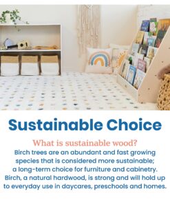 ECR4Kids Single-Sided Book Display, Classroom Bookshelf, White Wash 31 91hiSX626KL