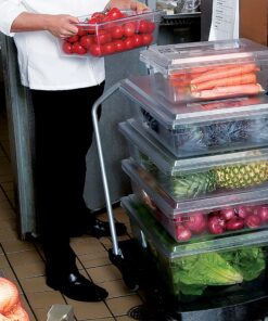Rubbermaid Commercial Products Food Storage Box Lid for 2, 3.5, and 5 Gallon Sizes, Clear (FG331000CLR) Lid (2-5G) 8 91hnutbGJUL