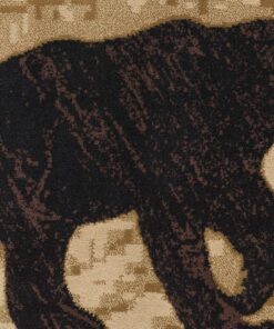 Universal Rugs Black Bear Area Rug, 5'3'' x 7'3'', Brown 5 ft 3 in x 7 ft 3 in 18 91huBFszj9L