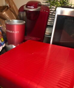 Mind Reader Single Serve Coffee Drawer, 36 Pod Capacity Countertop Organizer, 13.25" L x 12.75" W x 2.75" H, Red Coffee Pod Holder 36 91hvQUmZFSL