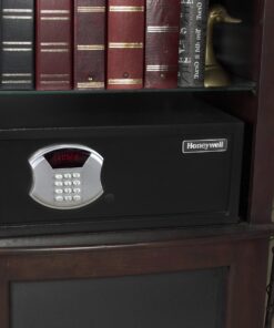Honeywell Safes & Door Locks 5105DS Low Profile Steel Security Safe with Hotel-Style Digital Lock, 1.14 -Cubic Feet, Black 14 91i OeEXMoL