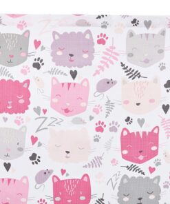 Amazon Basics Fun and Playful Pink Kitties Printed Pattern Microfiber Bathroom Shower Curtain - Pink Kitties, 72 Inch 9 91i gkv2WAL