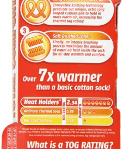 Heat Holders - Mens Thick 2.3 TOG Winter Warm Original Twist Thermal Crew Socks 7 Charcoal 7 91i05WwrNoL