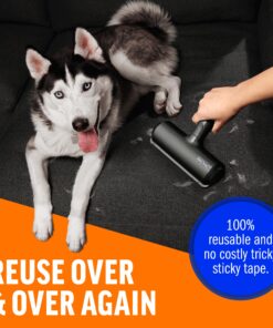Chom Chom Roller Pet Hair Remover and Reusable Lint Roller - Black ChomChom Cat and Dog Hair Remover for Furniture, Couch, Carpet, Clothing and Bedding - Portable, Multi-Surface Fur Removal Tool 23 91i0VcWkiOL