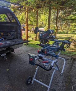 Bosch Portable Gravity-Rise Wheeled Miter Saw Stand T4B 47 91i3spWP8XL