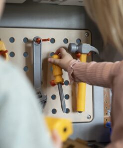 Step2 Deluxe Kids Workbench – Includes 50 Toy Workbench Accessories, Interactive Features for Realistic Pretend Play – Indoor/Outdoor Kids Tool Bench – Dimensions 40.75" H x 34" W x 15" D 16 91i7biKJcrL