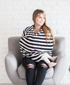 Baby Car Seat Cover Canopy and Nursing Cover Multi-Use Stretchy 5 in 1 Gift "The Classic" by Copper Pearl 26 91iAirw 2KL