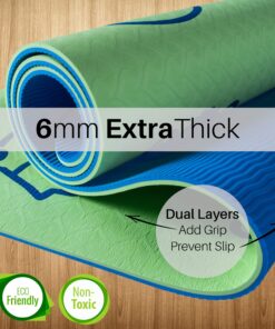 Yogi Junior Kids Yoga Mat - PVC Free - Double Layered TPE Foam Kiwi Pals 10 91iFkTfuOHL