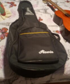 Faswin 41 Inches Guitar Bag Dual Adjustable Shoulder Strap Acoustic Guitar Gig Bag, Guitar Case Waterproof Oxford Cloth 0.3 Inch Thicken Sponge Pad, Black 53 91iNYQbCSZL