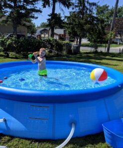 INTEX 28131EH Easy Set Inflatable Swimming Pool Set: 12ft x 30in – Includes 530 GPH Cartridge Filter Pump – Puncture-Resistant Material – 1485 Gallon Capacity – 23in Water Depth Above-Ground Pool 39 91iZ94CltOL