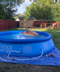 INTEX 28131EH Easy Set Inflatable Swimming Pool Set: 12ft x 30in – Includes 530 GPH Cartridge Filter Pump – Puncture-Resistant Material – 1485 Gallon Capacity – 23in Water Depth Above-Ground Pool 42 91ic0aBCX0L