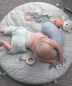 Ingenuity Cozy Spot Reversible Duvet Activity Gym & Play Mat with Wooden Bar - Loamy, Ages Newborn + 37 91ie1TSC1mL