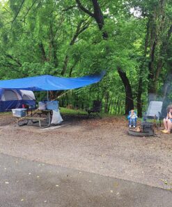 CAMPROS CP Tent 8 Person Camping Tents, Weather Resistant Family Tent, 5 Large Mesh Windows, Double Layer, Divided Curtain for Separated Room, Portable with Carry Bag Blue 58 91imQYr9eWL