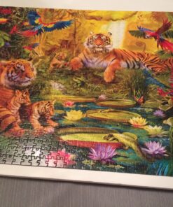 Buffalo Games - Signature Collection - Tiger Family in the Jungle - 1000 Piece Jigsaw Puzzle Multicolor, 26.75"L X 19.75"W 17 91imibhvY6L