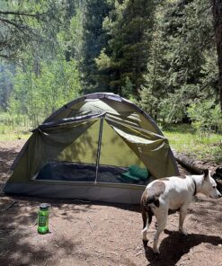 Night Cat Backpacking Tent for One 1 to 2 Persons Lightweight Waterproof Camping Hiking Tent for Adults Kids Scouts Easy Setup Single Layer 2.2x1.2m Army Green 1 Person (4ft Width) 40 91in FGKD6L