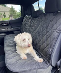 4Knines Dog Seat Cover Without Hammock for Cars, SUVs, and Small Trucks - Heavy Duty, Non Slip, Waterproof (Black) Black 33 91iqyHfieeL