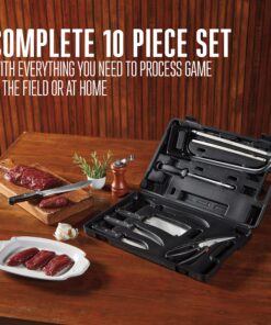 Alternative view of Weston 10-Piece Game Processing Knife Set, Black, 19.1X12.5X9.75