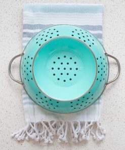 Now Designs Metal Colander, 3-Quart, Turquoise - 3 Quart 18 91iw8qQEYrL